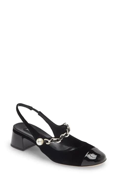 miu miu mary jane slingback|Miu Miu Chain Strap Mary Jane Slingback Pump (Women).